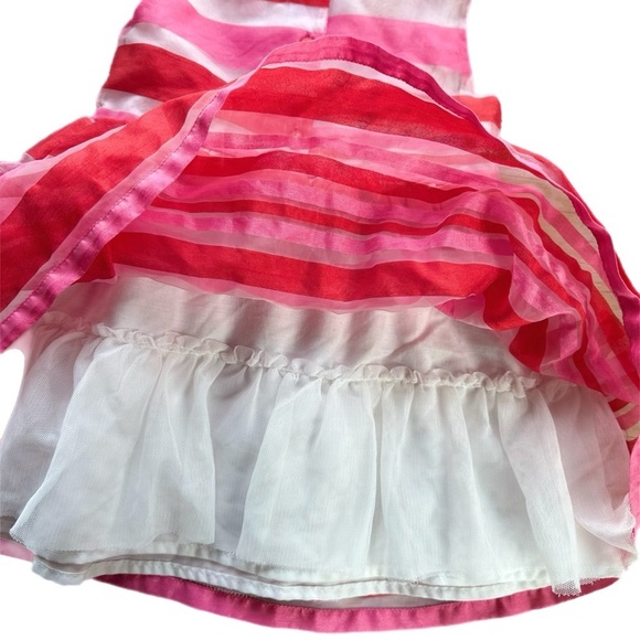 Children’s Place  12-18M Girls Red/Pink Striped Party Dress - Picture 4 of 5